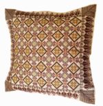 Olive Grove Hand Embroidered Cushion Pillowcase