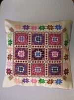 Multicoloured Hand Embroidered Cushion Pillowcase - Image 3